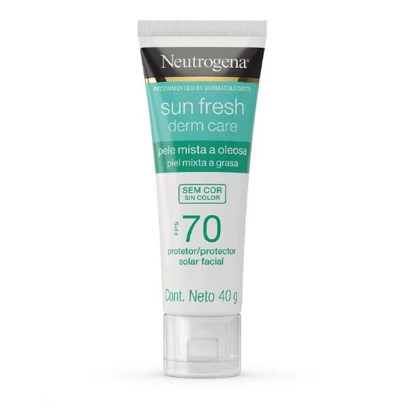 Neutrogena Protector Solar Facial Sun Fresh Derm Care Sin Color FPS70