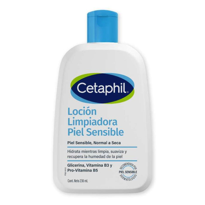 Cetaphil Loción Limpiadora facial 236ml piel sensible, normal y/o seca