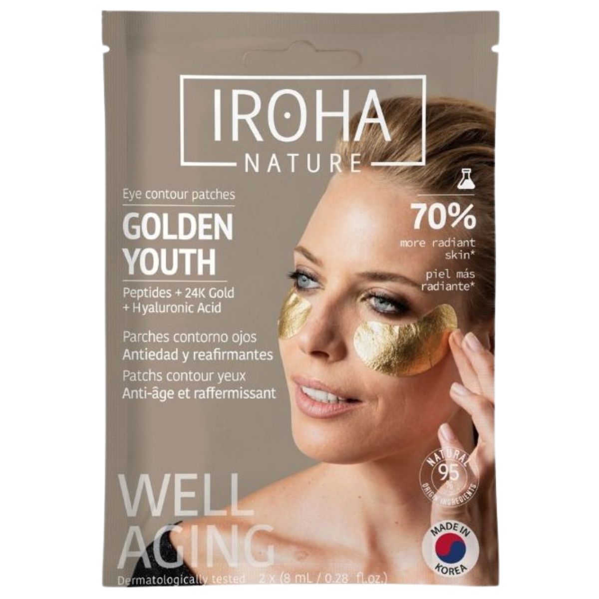 Iroha Parches Ojos Antiedad Reafirmantes Oro