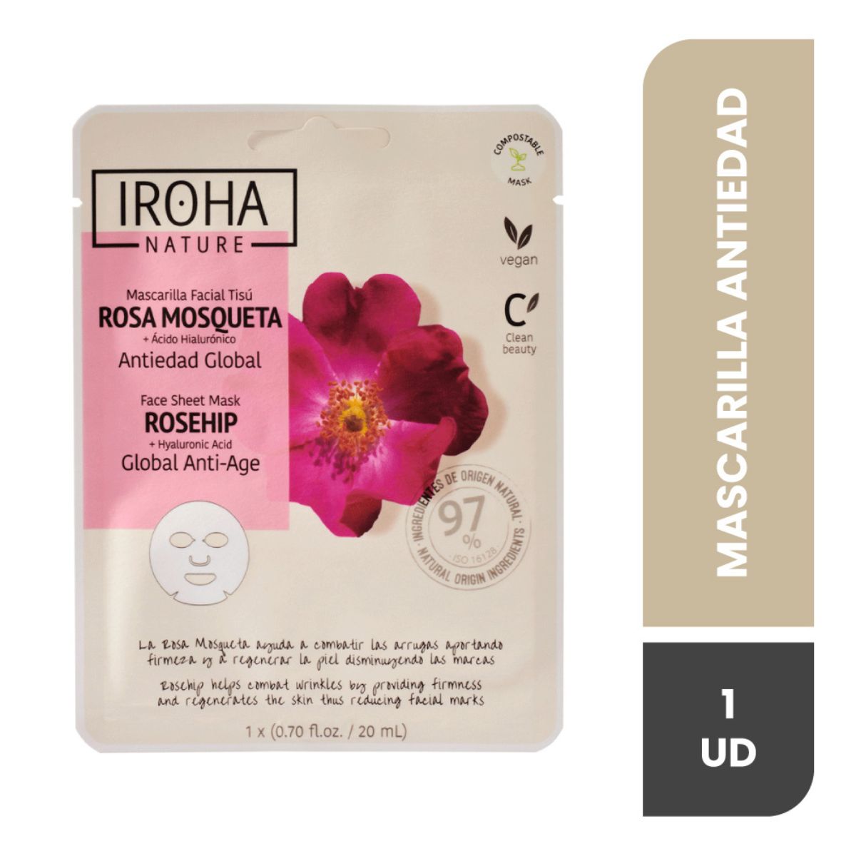 Iroha Mascarilla Antiedad Global Rosa Mosqueta