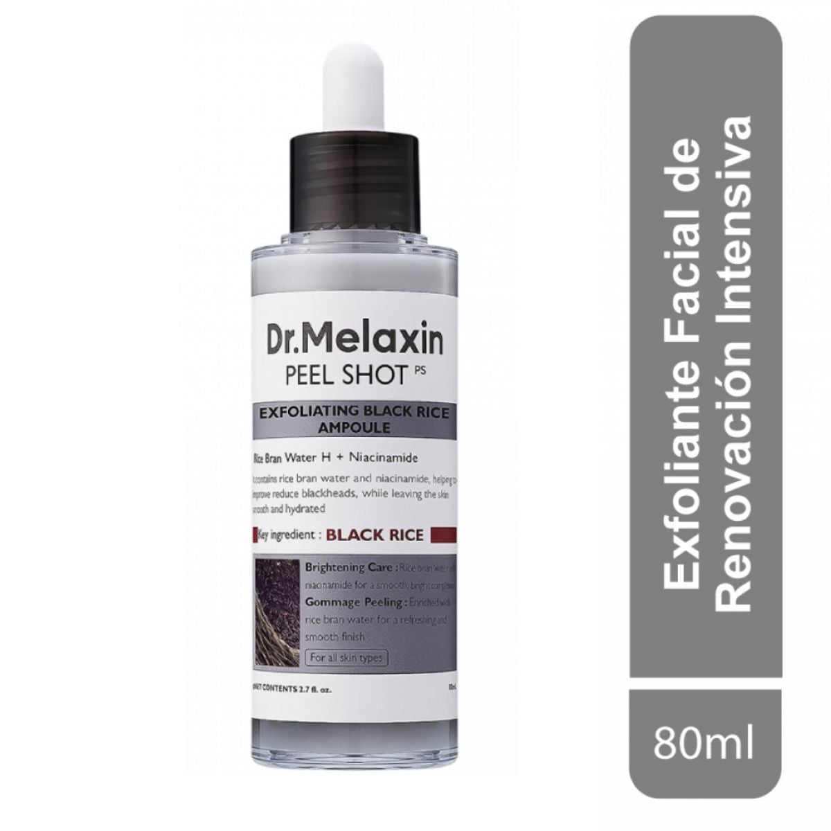 Dr.Melaxin Peel Shot Exfoliating Black Rice Ampoule 80ml