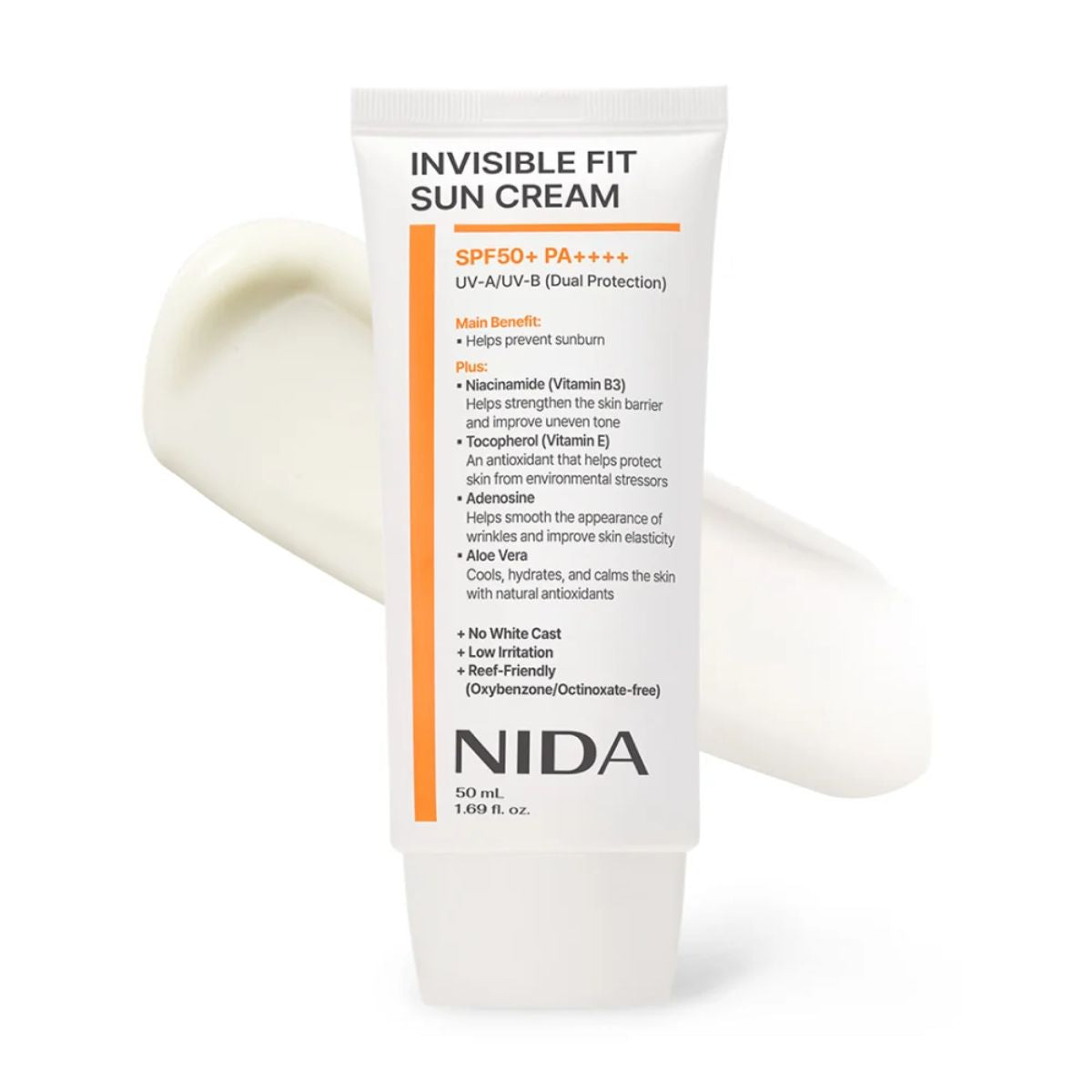 NIDA Invisible Fit Sun Cream SPF50+ PA++++ 50ml