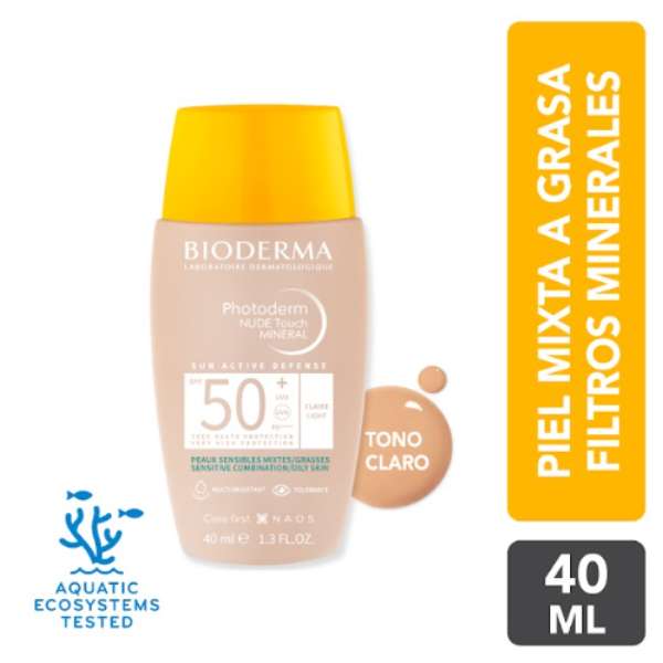 Bioderma Photoderm Nude Touch Mineral Spf50+ claire - 40ml