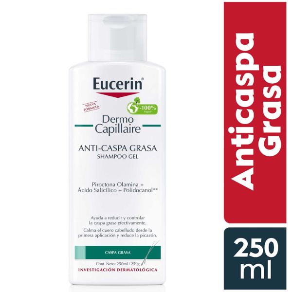 Eucerin Shampoo Dermo Capillaire Anti-caspa Grasa 250ml