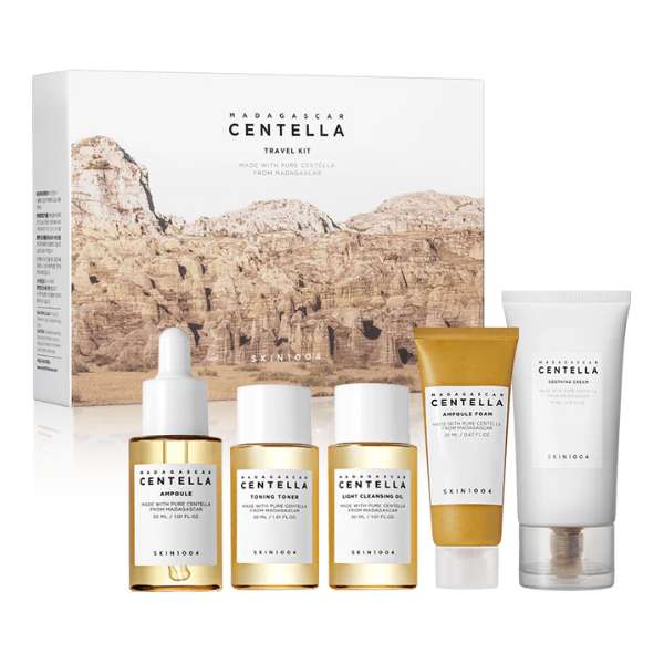 SKIN1004 Madagascar Centella Travel Kit – rutina completa skincare coreano en mini para piel sensible