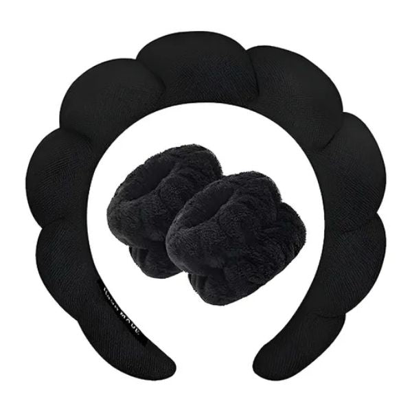 Pack vincha y muñequeras Negro