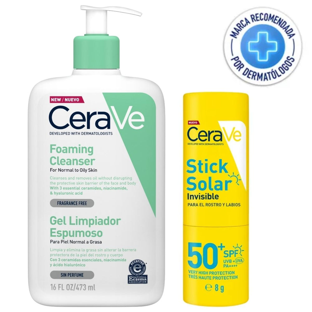 CeraVe Pack Limpieza & Protección Solar en Stick